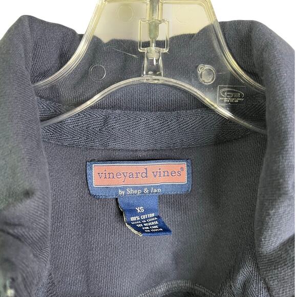Vineyard Vines Sweatshirt Mens XS Navy Blue Turtle Neck Half Zip Classic Preppy - Picture 2 of 11